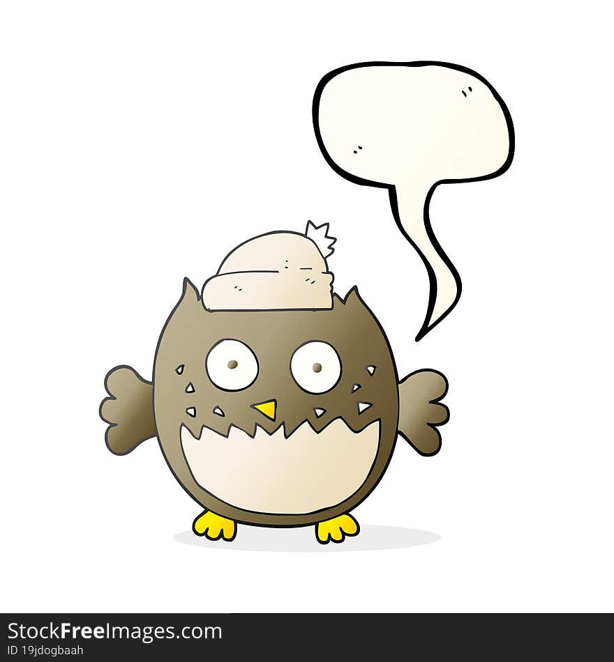 speech bubble cartoon owl