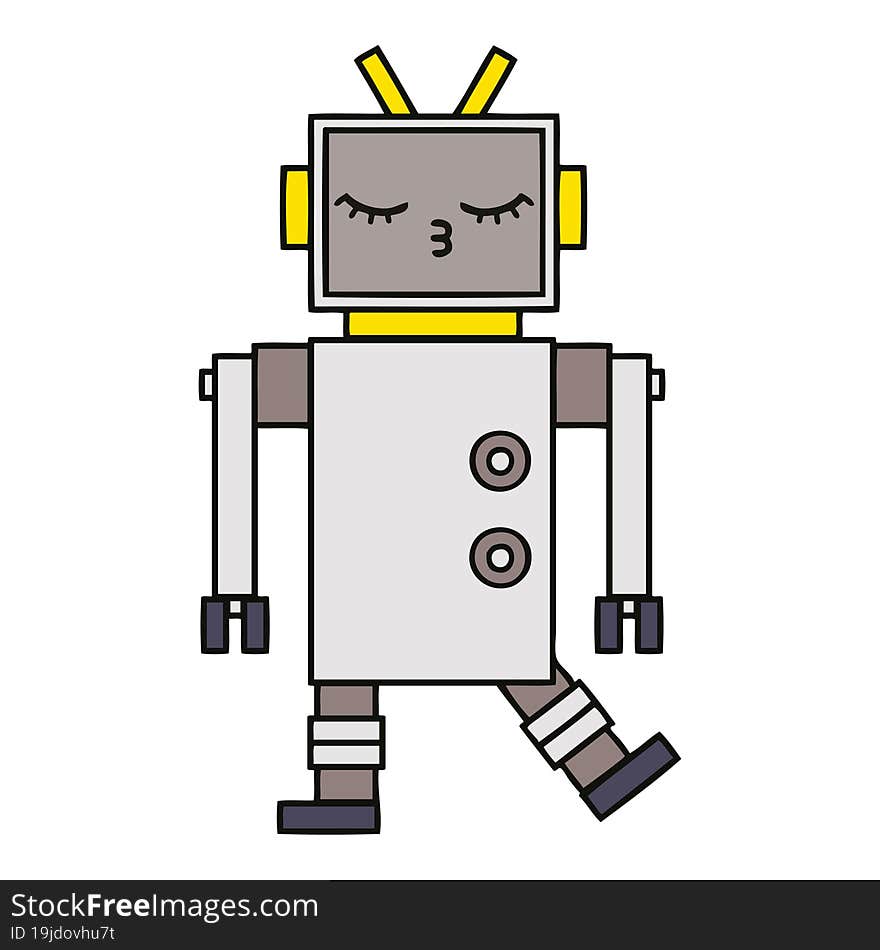 cute cartoon of a robot. cute cartoon of a robot