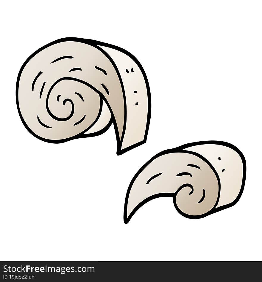 cartoon doodle swirl decorative elements