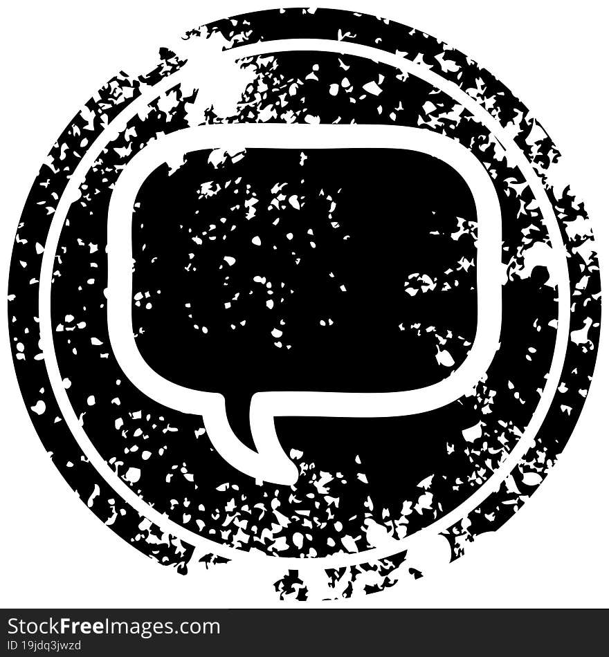 speech bubble distressed icon