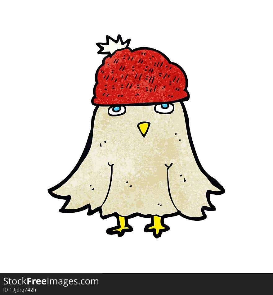 Cartoon Owl Wearing Hat