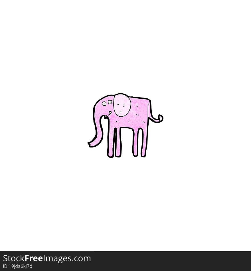 cartoon pink elephant