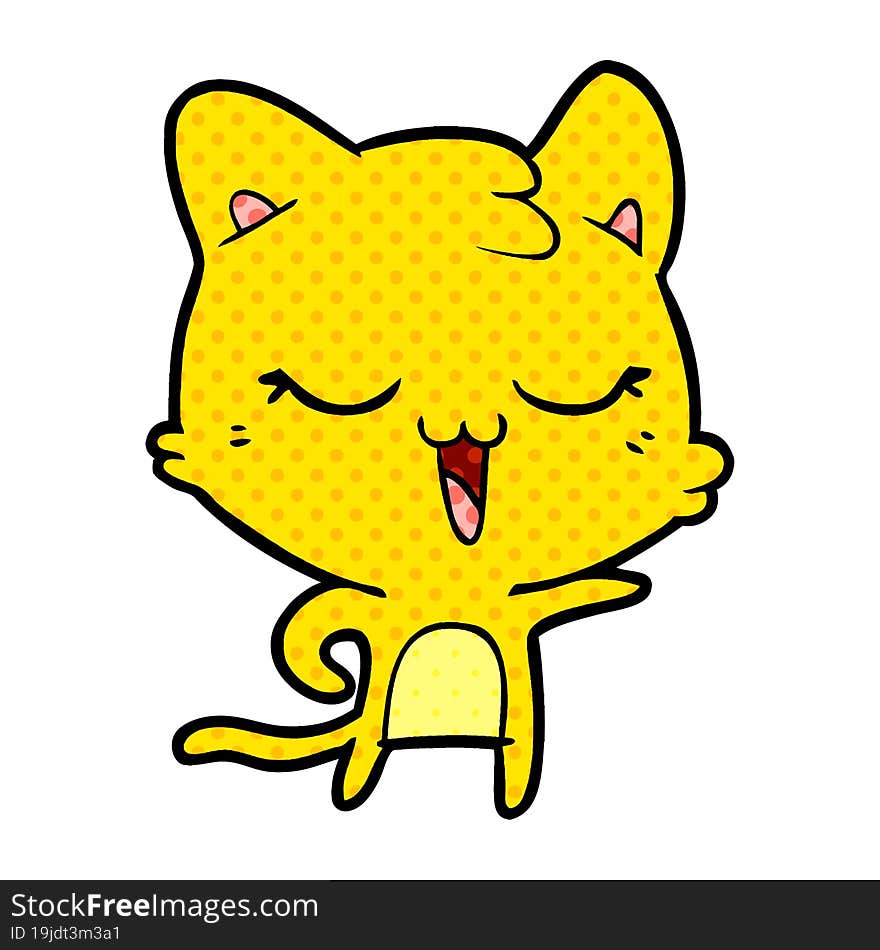 happy cartoon cat. happy cartoon cat