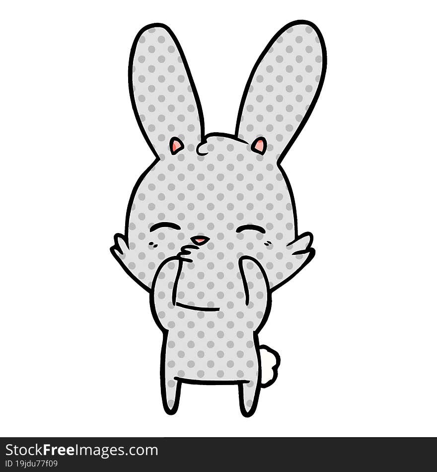 curious bunny cartoon. curious bunny cartoon