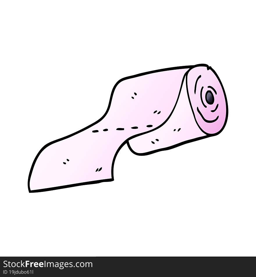 cartoon doodle toilet roll