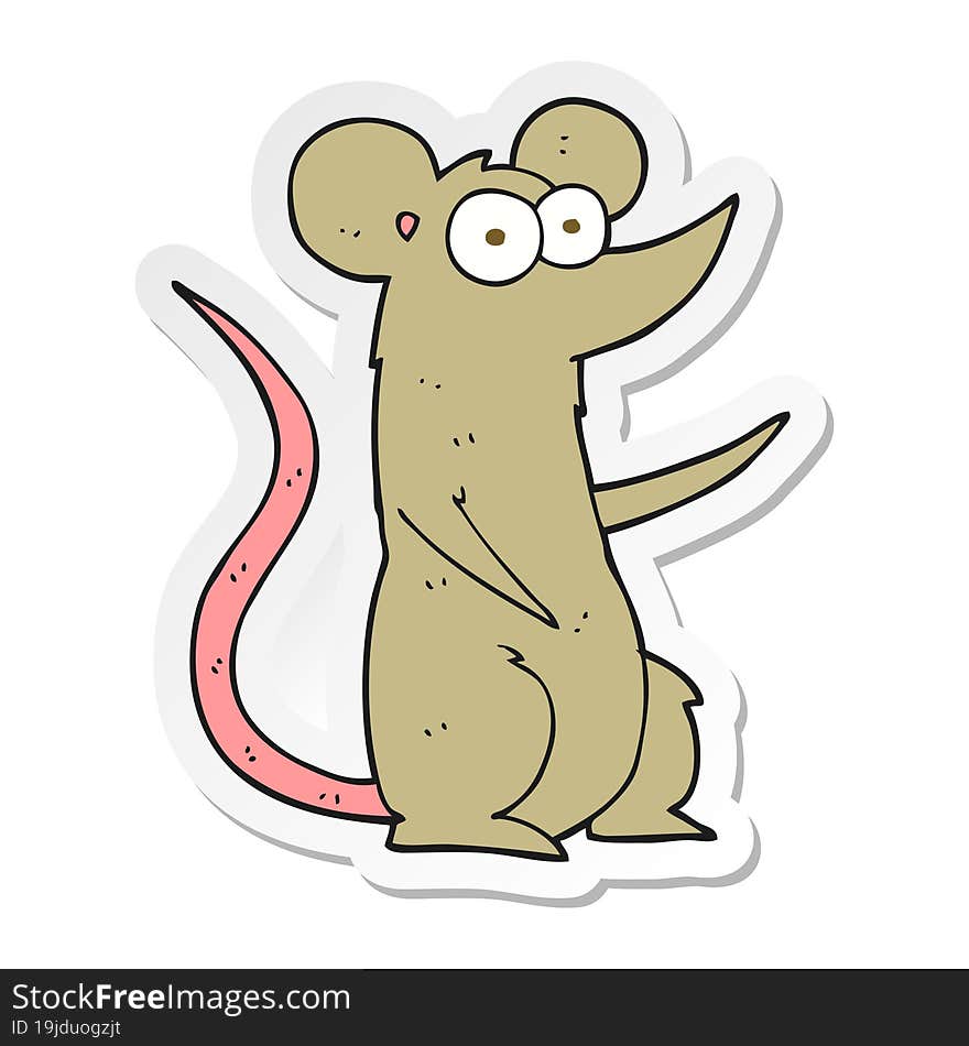 sticker of a cartoon mouse