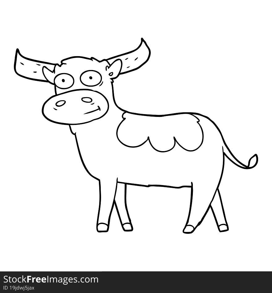 cartoon bull. cartoon bull