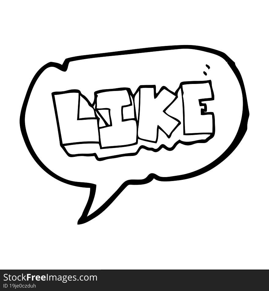 Speech Bubble Cartoon Word Like