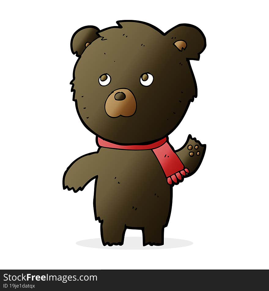 Cartoon Cute Black Bear