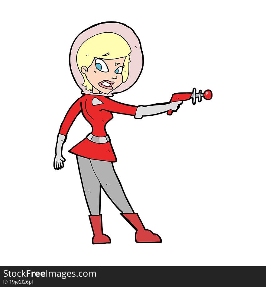 Cartoon Sci Fi Girl