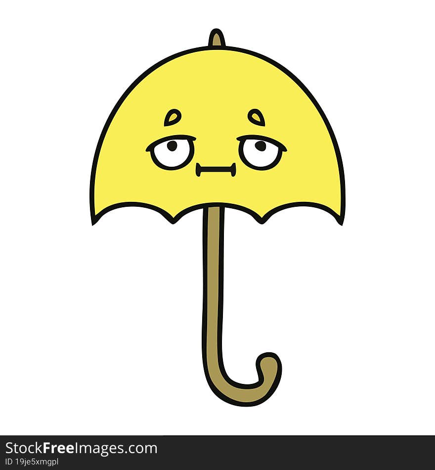 cute cartoon of a umbrella. cute cartoon of a umbrella