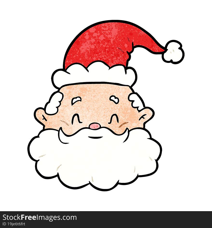 cartoon santa claus face. cartoon santa claus face