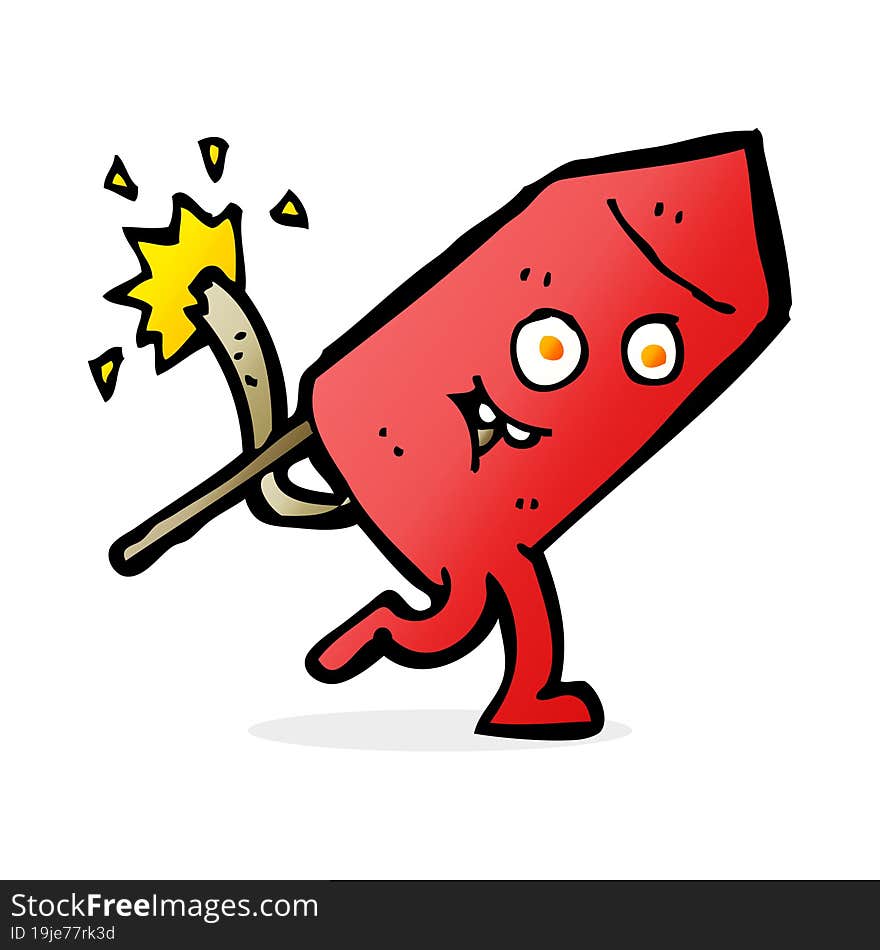 Cartoon Funny Firework Character