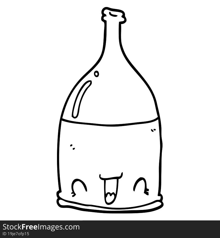 Cartoon Wine Bottle