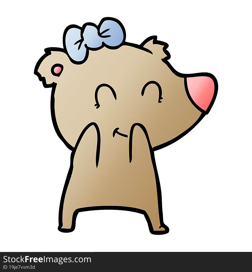 female bear cartoon. female bear cartoon