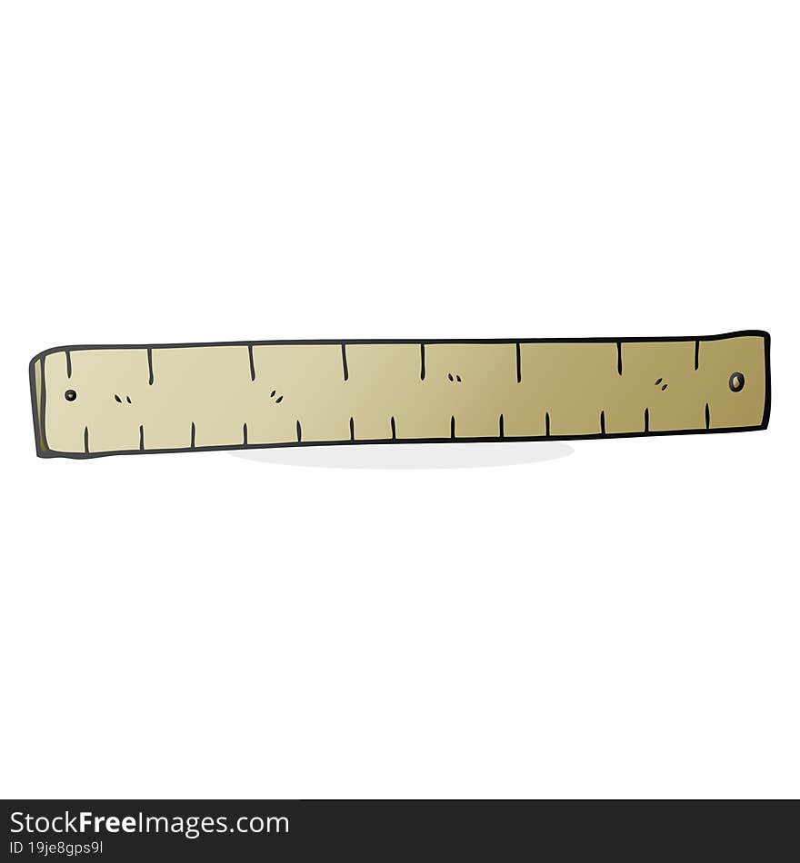 cartoon wooden ruler