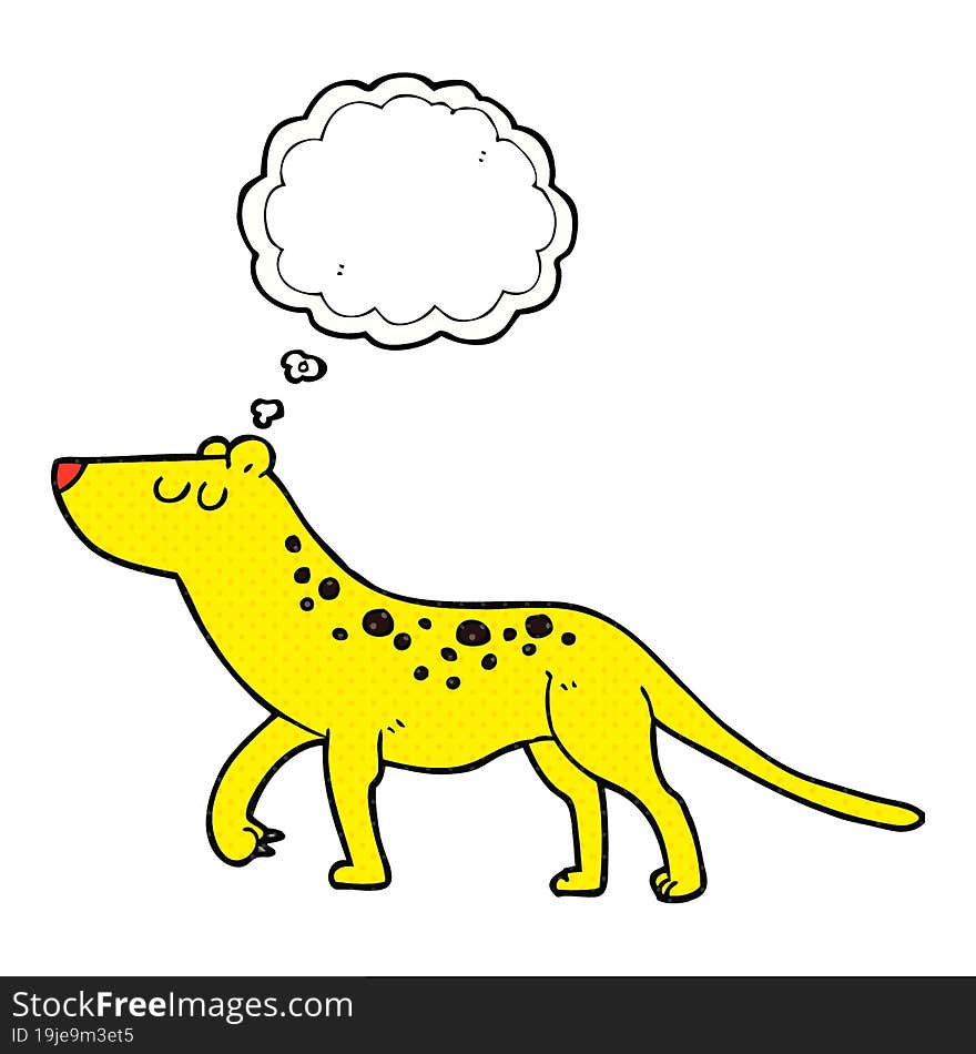 thought bubble cartoon leopard