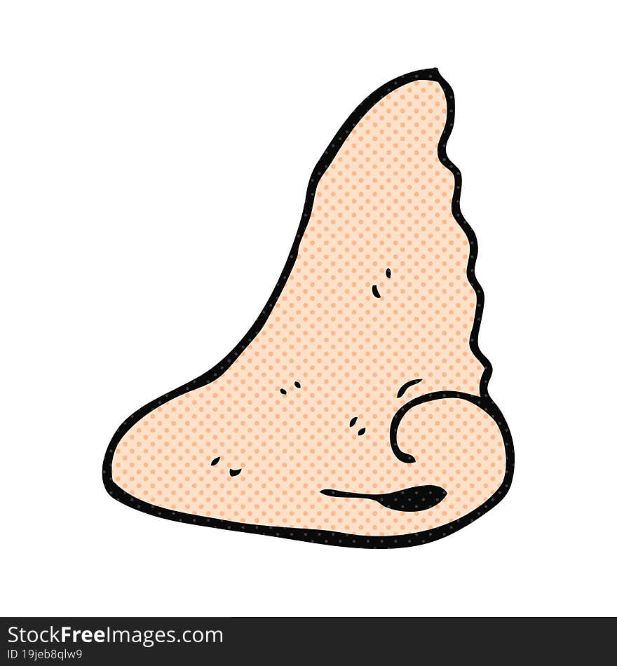 freehand drawn cartoon human nose