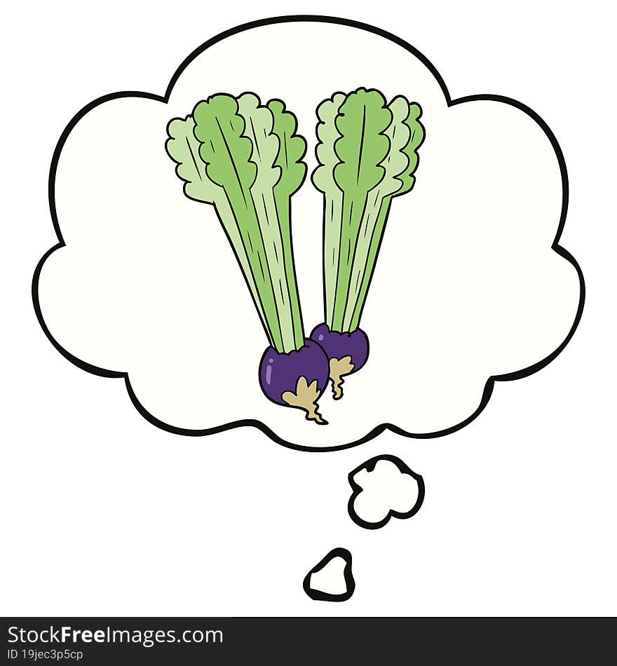 cartoon beetroot with thought bubble. cartoon beetroot with thought bubble