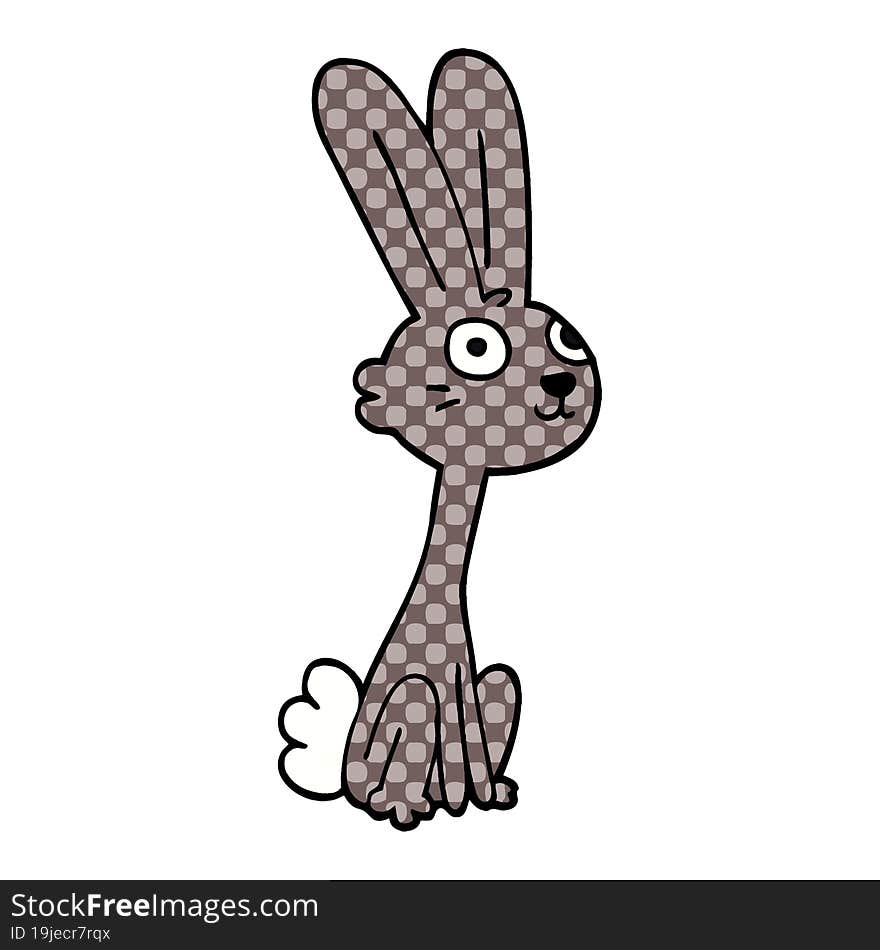 cartoon doodle rabbit