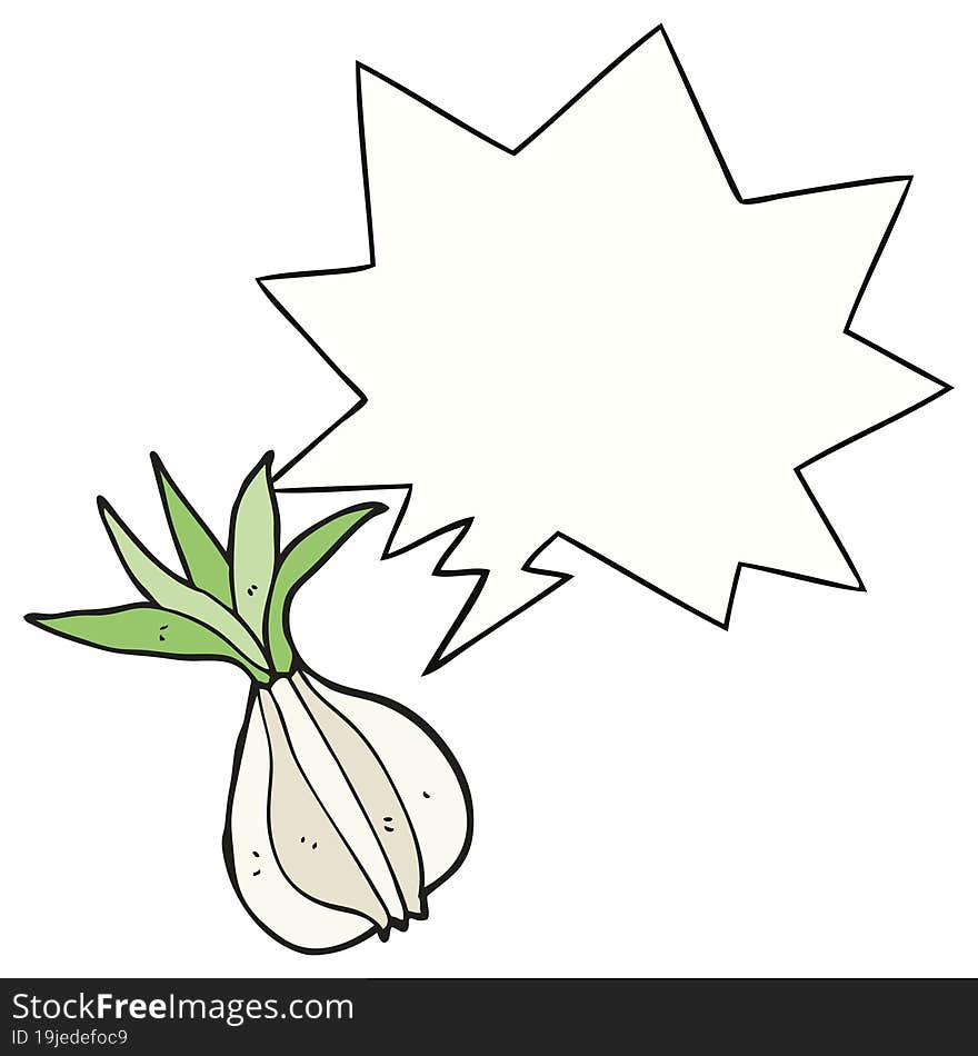 cartoon onion and speech bubble