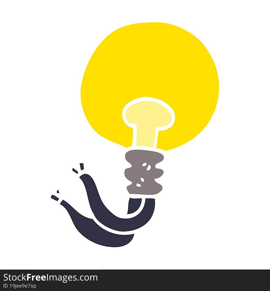 cartoon doodle light bulb