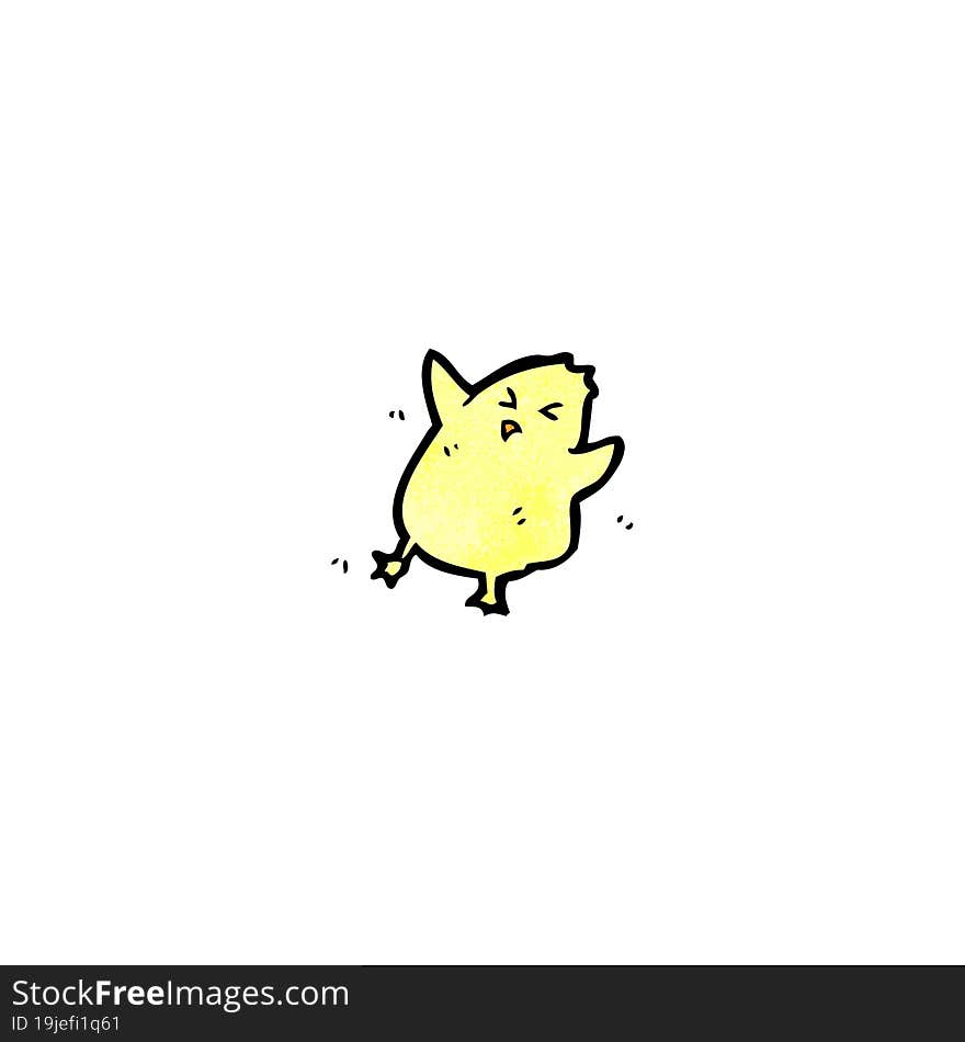 cartoon little yellow bird