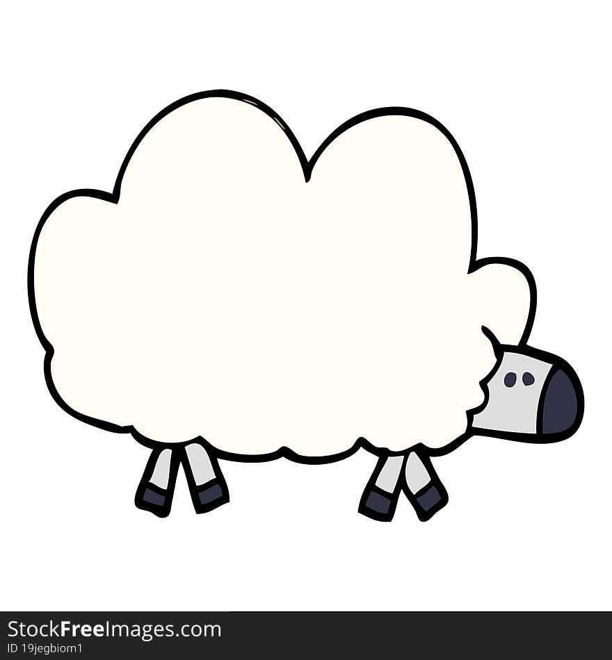 Cartoon Doodle Of A Sheep