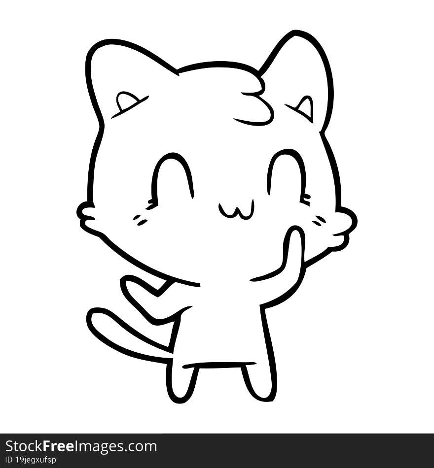 cartoon happy cat. cartoon happy cat