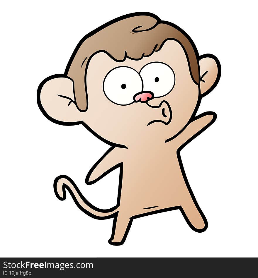 cartoon surprised monkey. cartoon surprised monkey