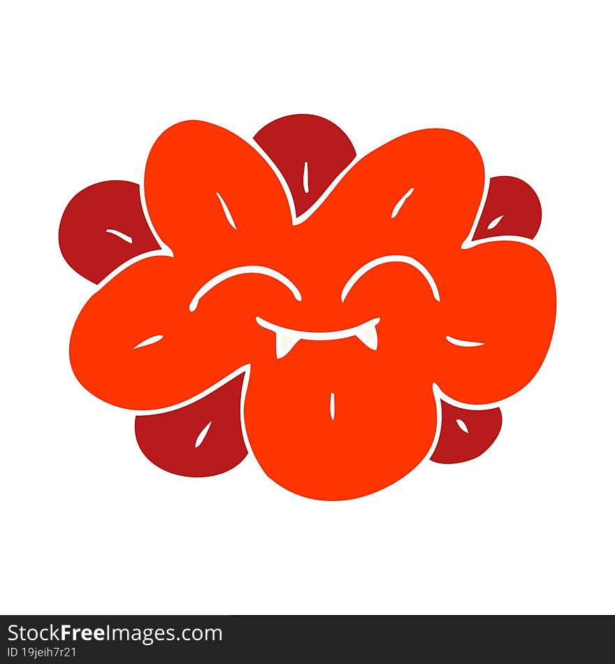 Cartoon Doodle Flower With Face