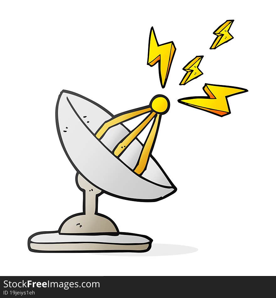 cartoon satellite dish