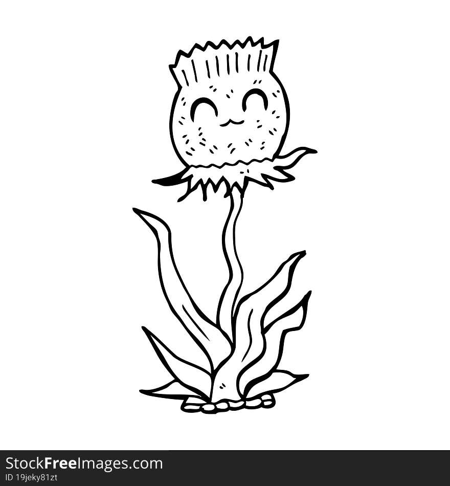 cartoon thistle