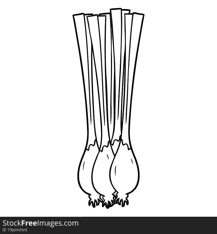 cartoon spring onions. cartoon spring onions