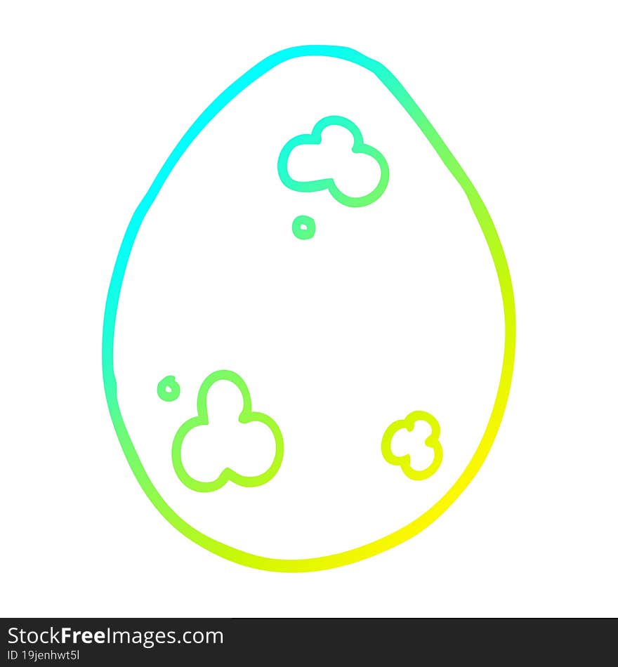 cold gradient line drawing cartoon egg