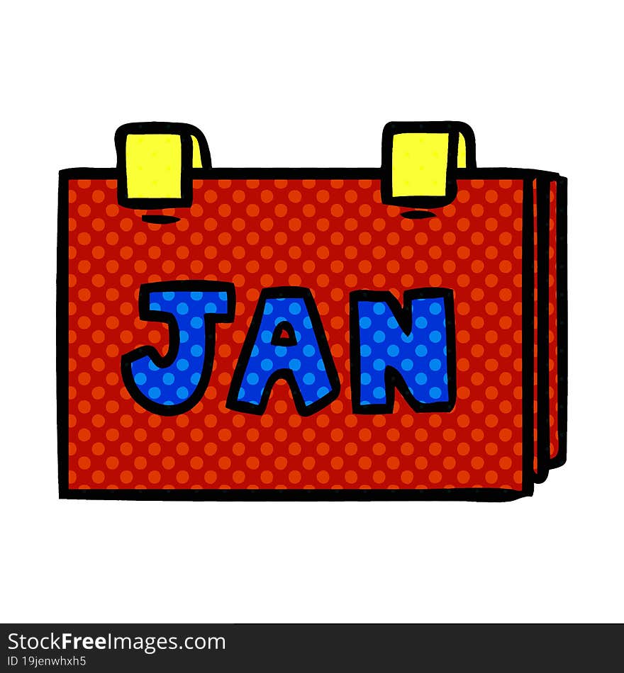 cartoon doodle of a calendar with jan