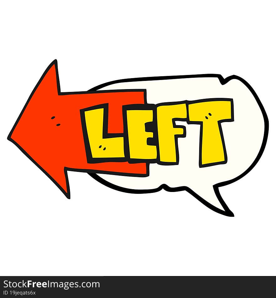 speech bubble cartoon left symbol