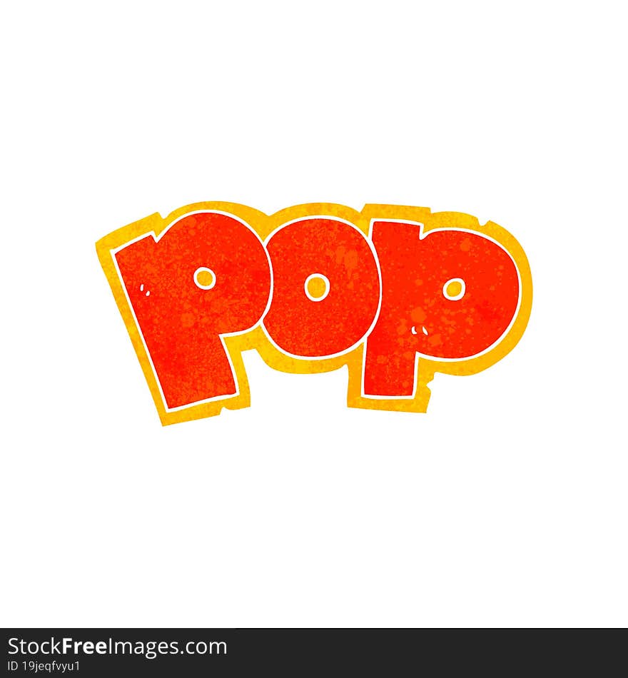 retro cartoon POP symbol