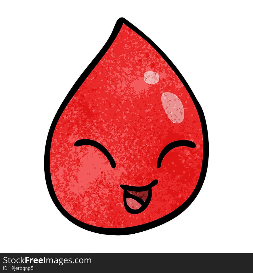 Cartoon Doodle Blood Drop