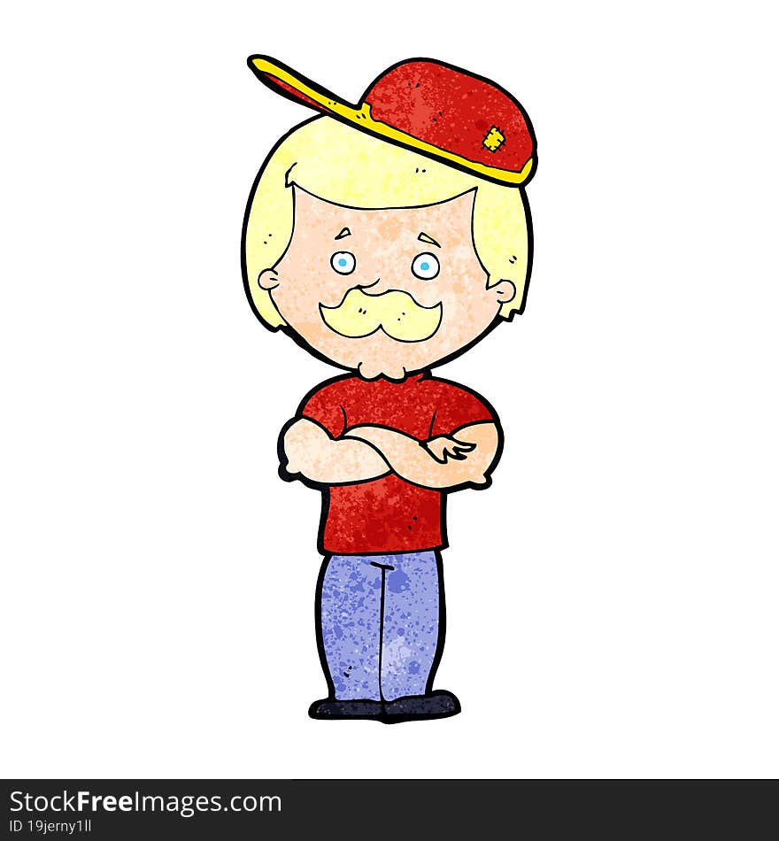 cartoon manly man