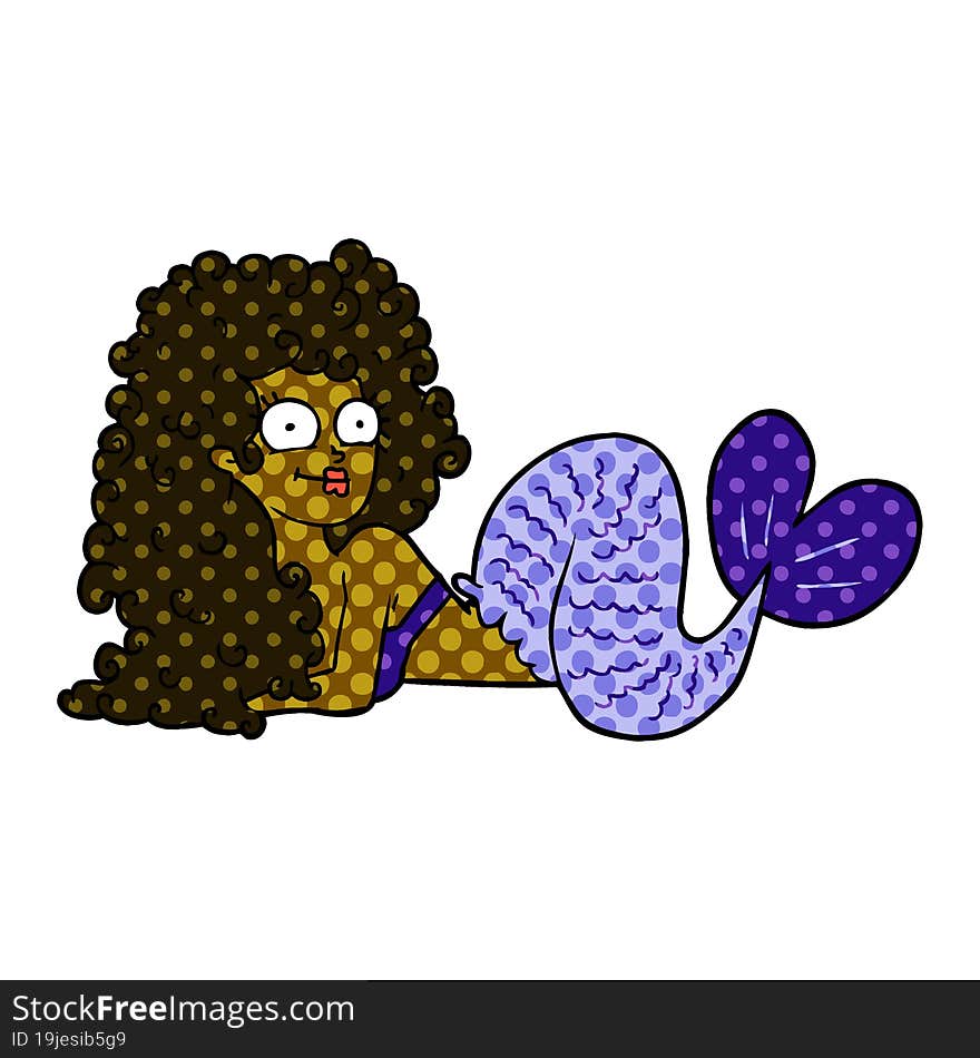 cartoon mermaid. cartoon mermaid