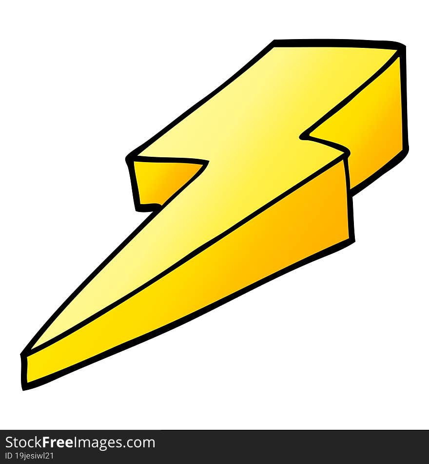 Cartoon Doodle Decorative Lightning Bolt