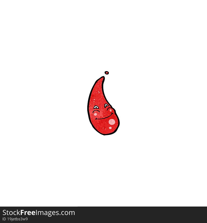 cartoon blood drop