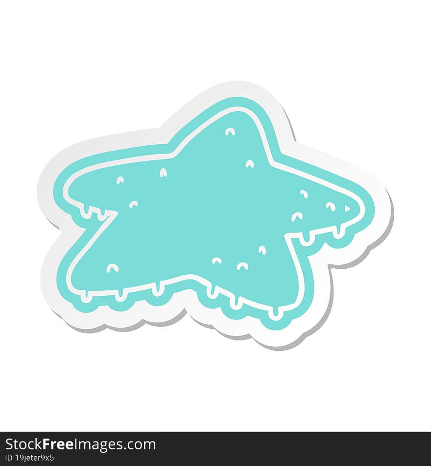 cartoon sticker of a star fish