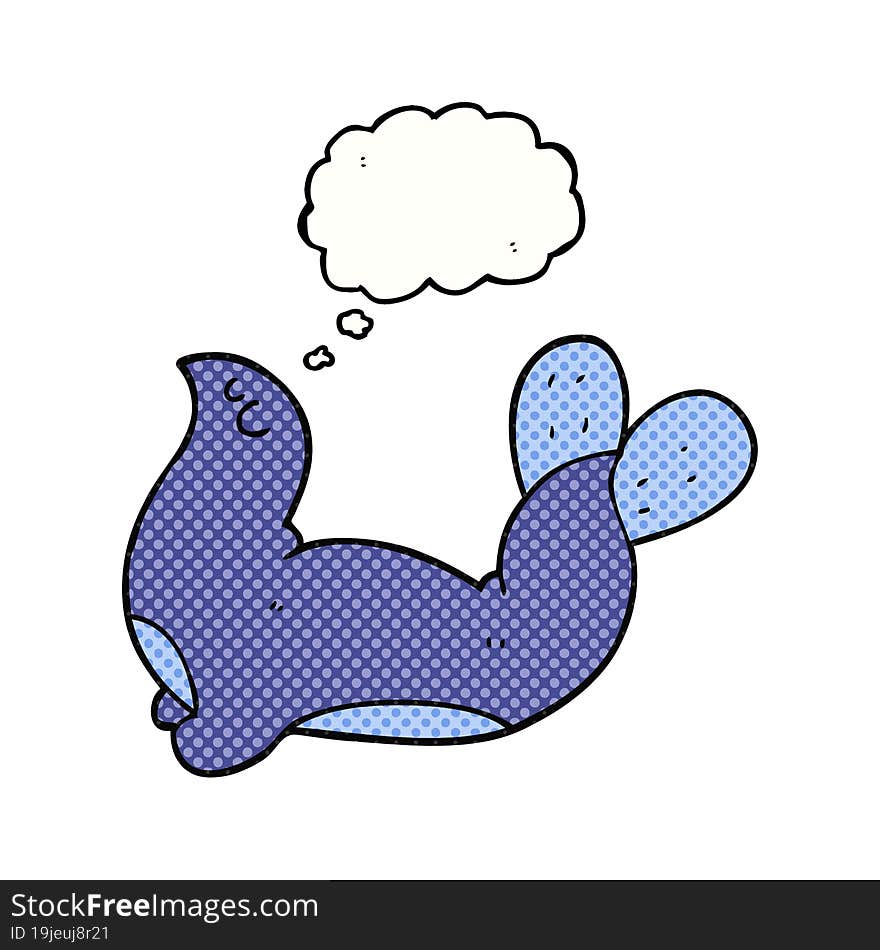 thought bubble cartoon seal