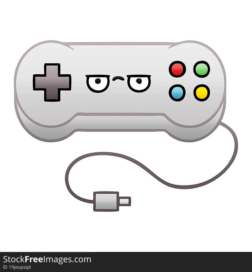 gradient shaded cartoon game controller