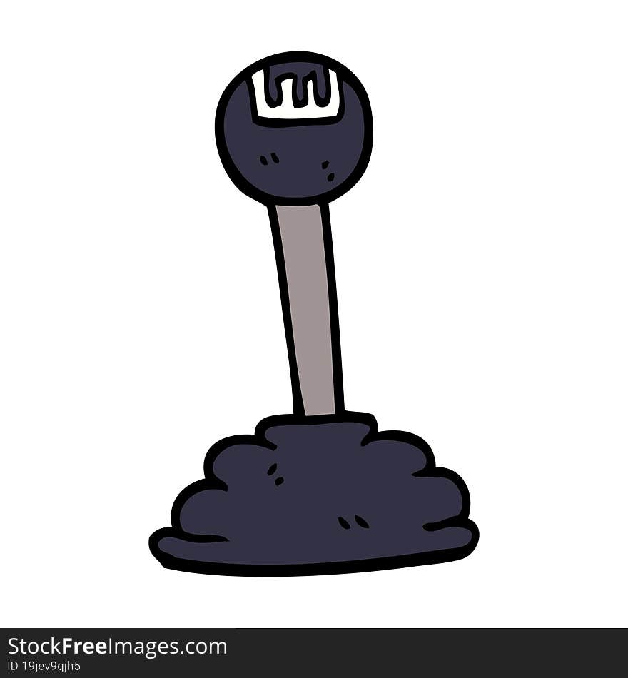 cartoon doodle gear stick