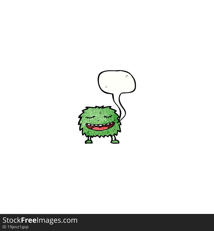 Friendly Monster With Speech Bubble