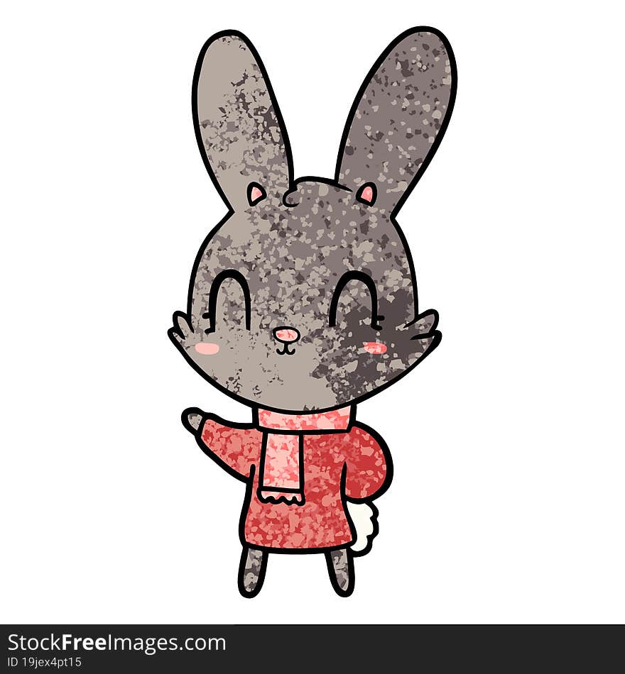 cute cartoon rabbit wearing clothes. cute cartoon rabbit wearing clothes