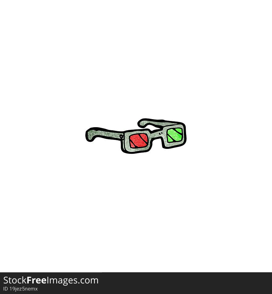 3d glasses cartoon